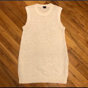 White woven knit Theory top